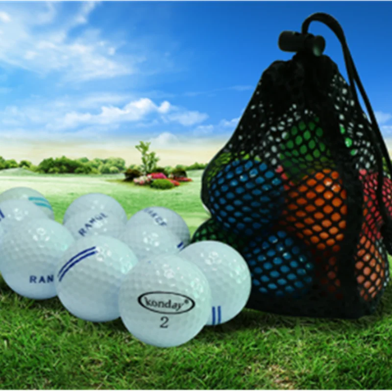

12 Ball Lightweight Drawstring Nylon Mesh Golf Ball Storage Outdoor Sports Golf Training Accessory Carrying Net Bag