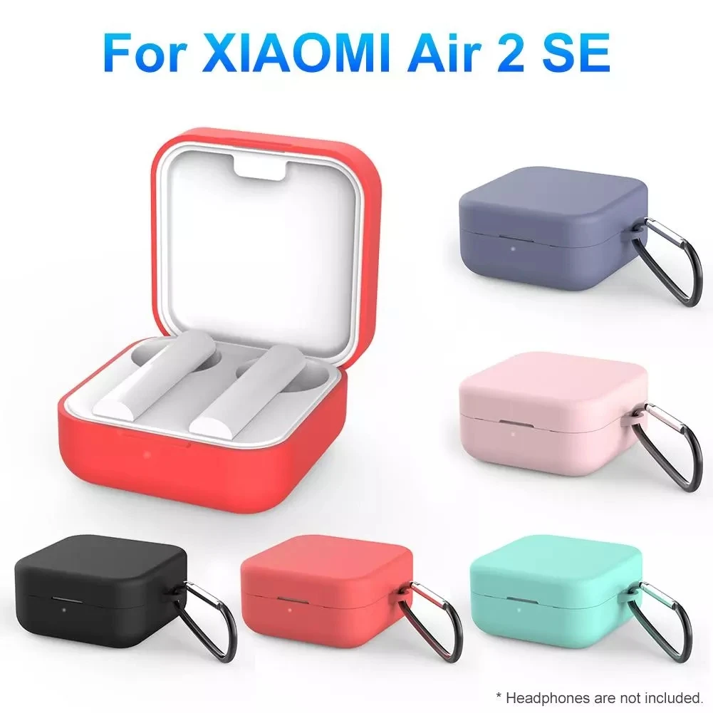 

Silicone Earphone Case For Xiaomi Airdots 2 SE Earphone Protective Shell With Hook For Xiaomi Mi Air 2 SE air2 SE Earbuds Fundas
