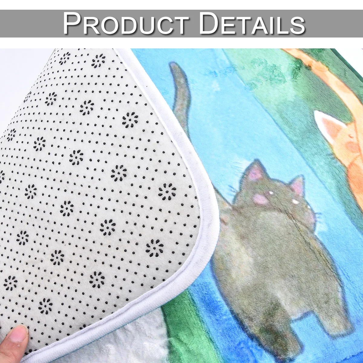 

Cartoon Kitchen Rug Flannel Area Rug Small Door Rug Bohemian Kitchen Bathroom Rugs Washable Living Room Rugs 40cm*60cm Q35