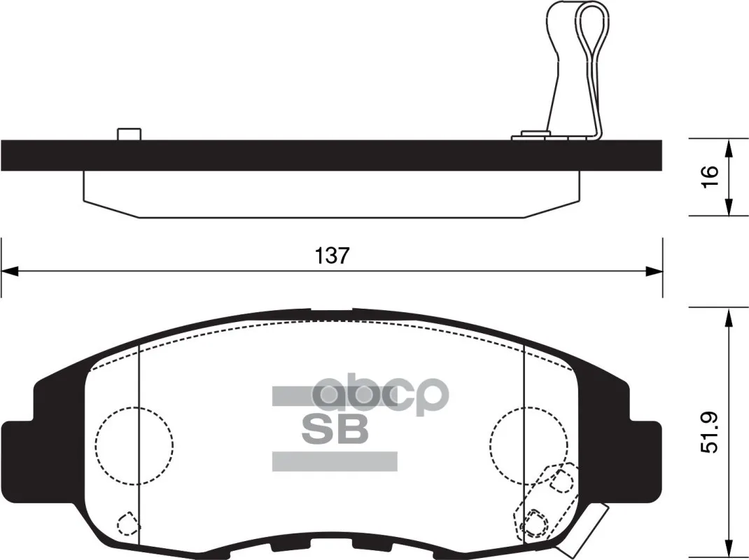 Колодки Тормозные Honda Civic 01-05 Передние Sangsin brake арт. SP1231
