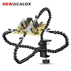 NEWACALOX ClampingTable пайки третьей руку PCB держатель 3X увеличительное Стекло USB СВЕТОДИОДНЫЙ освещения сварочная станция паяльная инструмент
