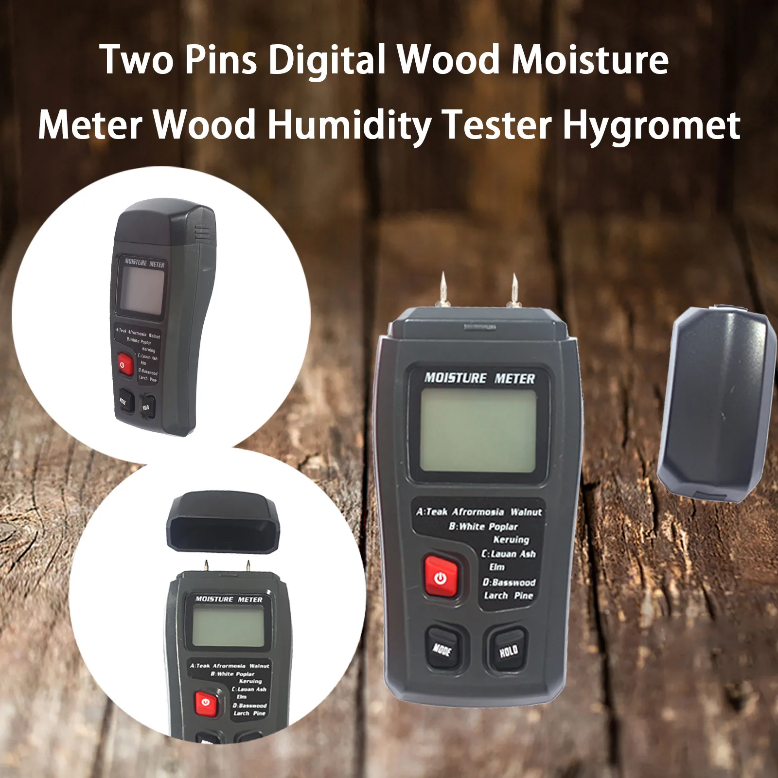Портативный измеритель влажности древесины EMT01 0 99.9% двухконтактный цифровой