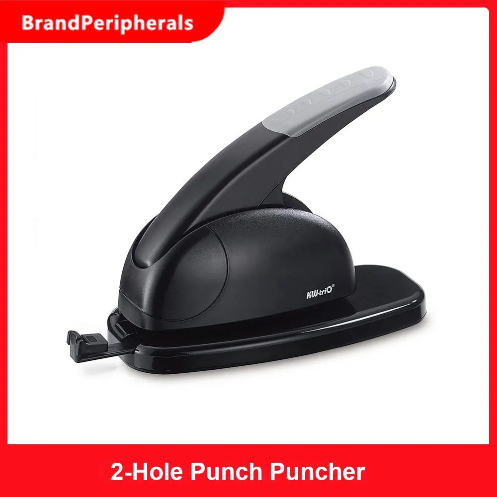 Высокопрочный Дырокол с двумя отверстиями и мягкой ручкой вместимость 40 листов