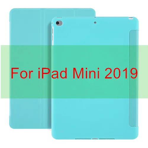 ТПУ чехол для iPad Mini 5 чехол для iPad Mini 1 2 3 7,9 дюймов мягкий кожаный чехол для iPad Mini чехол Funda Smart Cover - Цвет: Mini 2019 Green