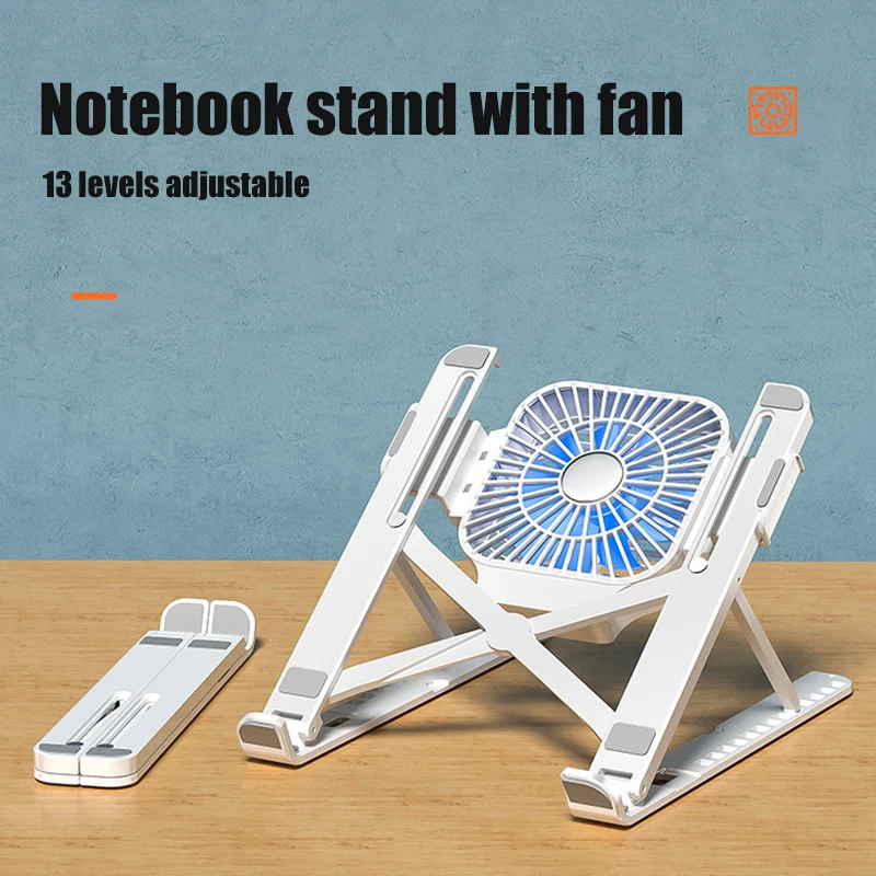 Foldable Laptop tablet Stand With Cooling Fan Heat Dissipation For Desktop MacBook Air Pro Stand Notebook Holder HP Cooler Foldable Laptop tablet Stand With Cooling Fan Heat Dissipation For Desktop MacBook Air Pro Stand Notebook Holder HP Cooler