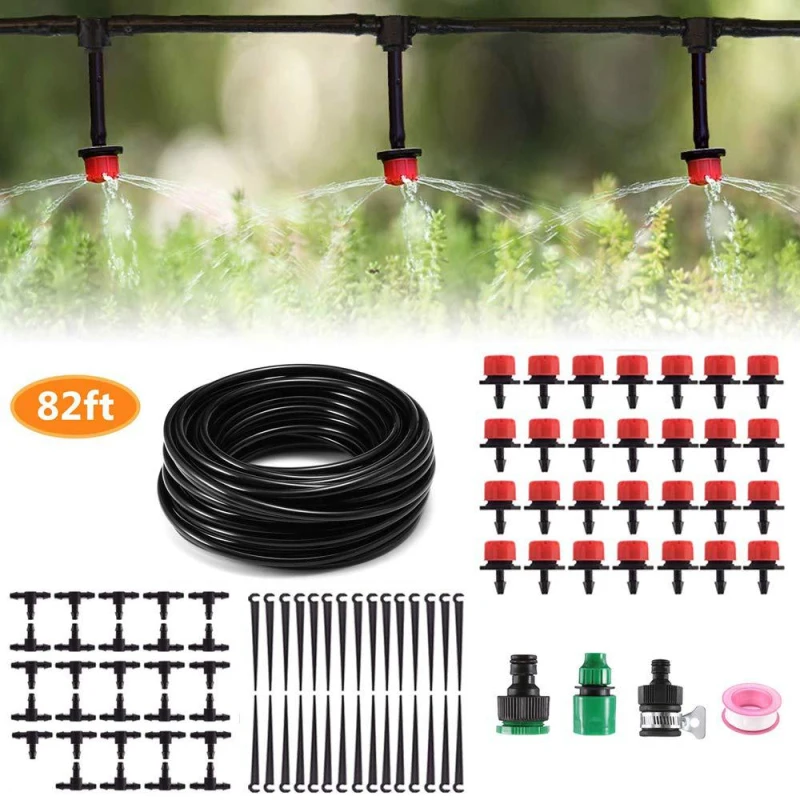 

5/10/25M Micro Drip Irrigation Automatic Watering Garden Plant Greenhouse System Plant Watering Kit Irrigation Drippers Mist Set