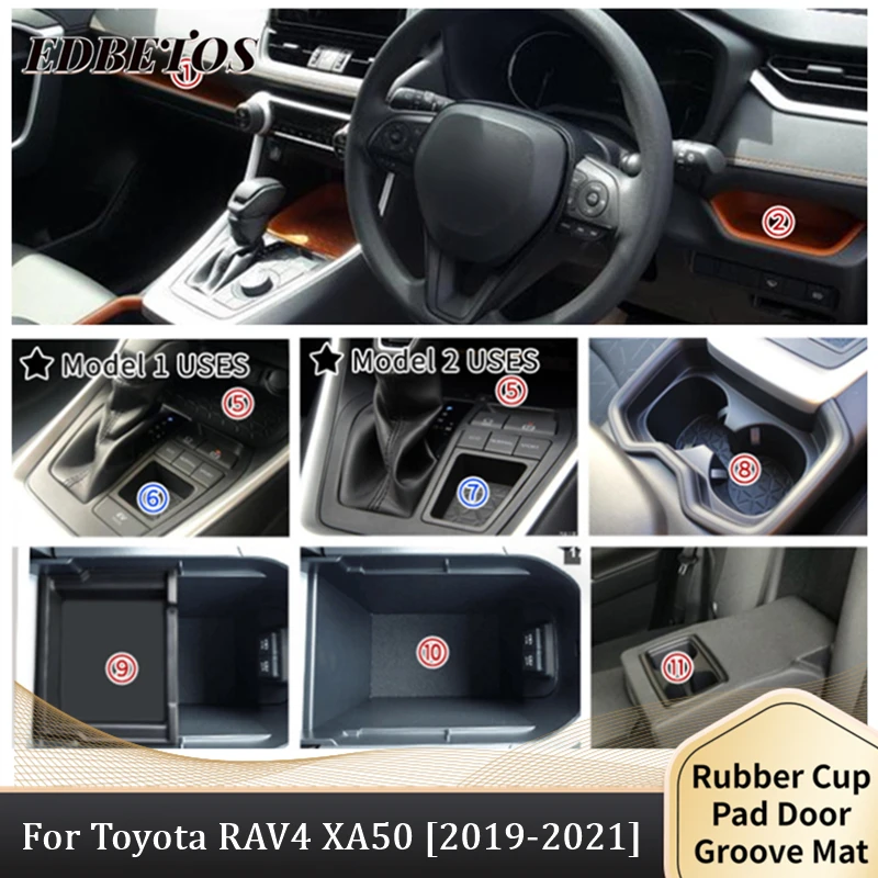anti slip mat for phone gate slot mats cup rubber pads rug for toyota rav4 2019 2020 2021 xa50 rav 4 50 car stickers accessories free global shipping