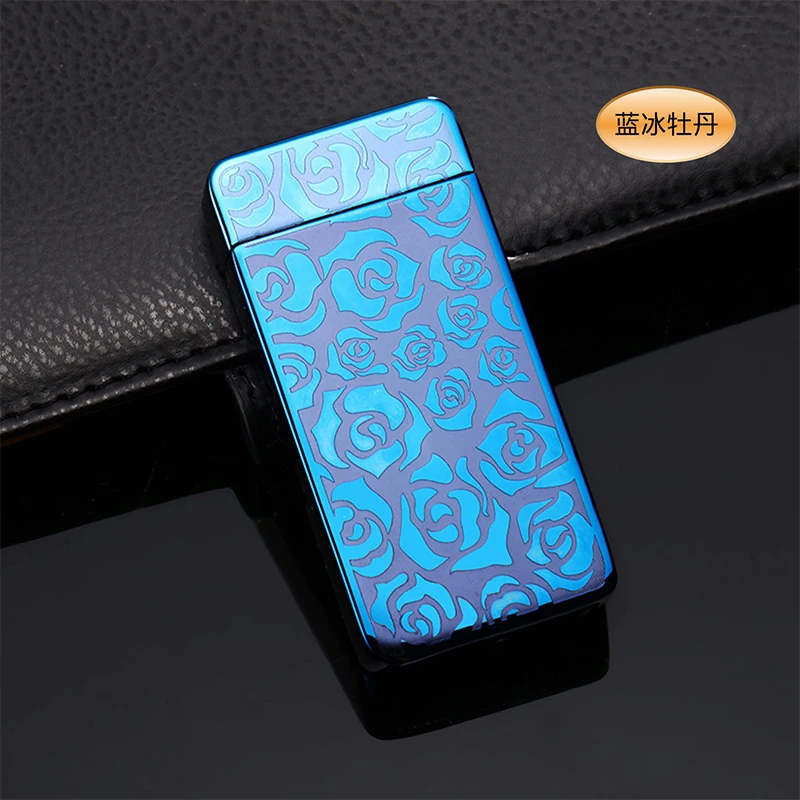 Классическая двойная дуговая Зажигалка для курения зарядка USB электронные