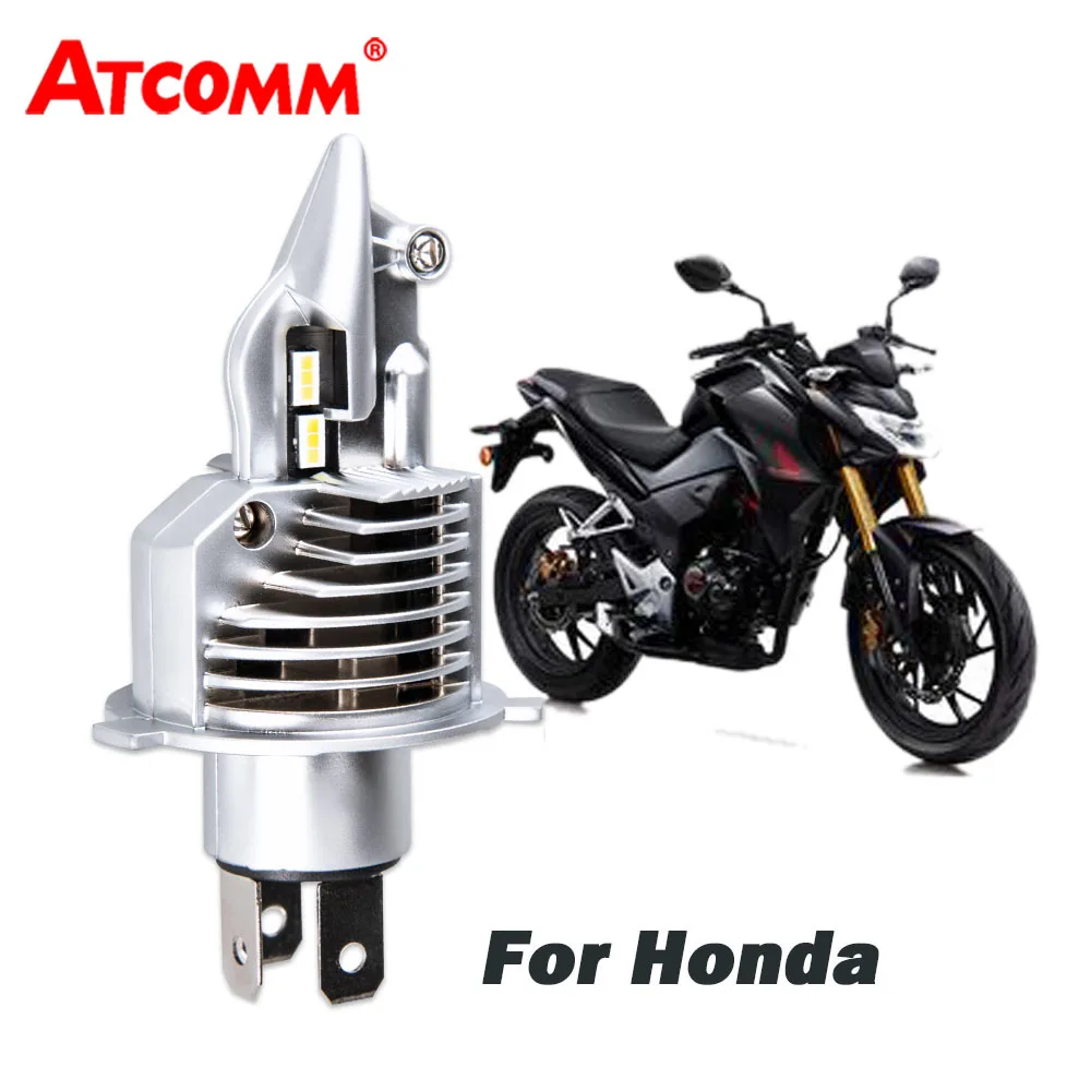 ATcomm H4 светодиодный мотоциклетный головной светильник лампочка HS1 мото скутер