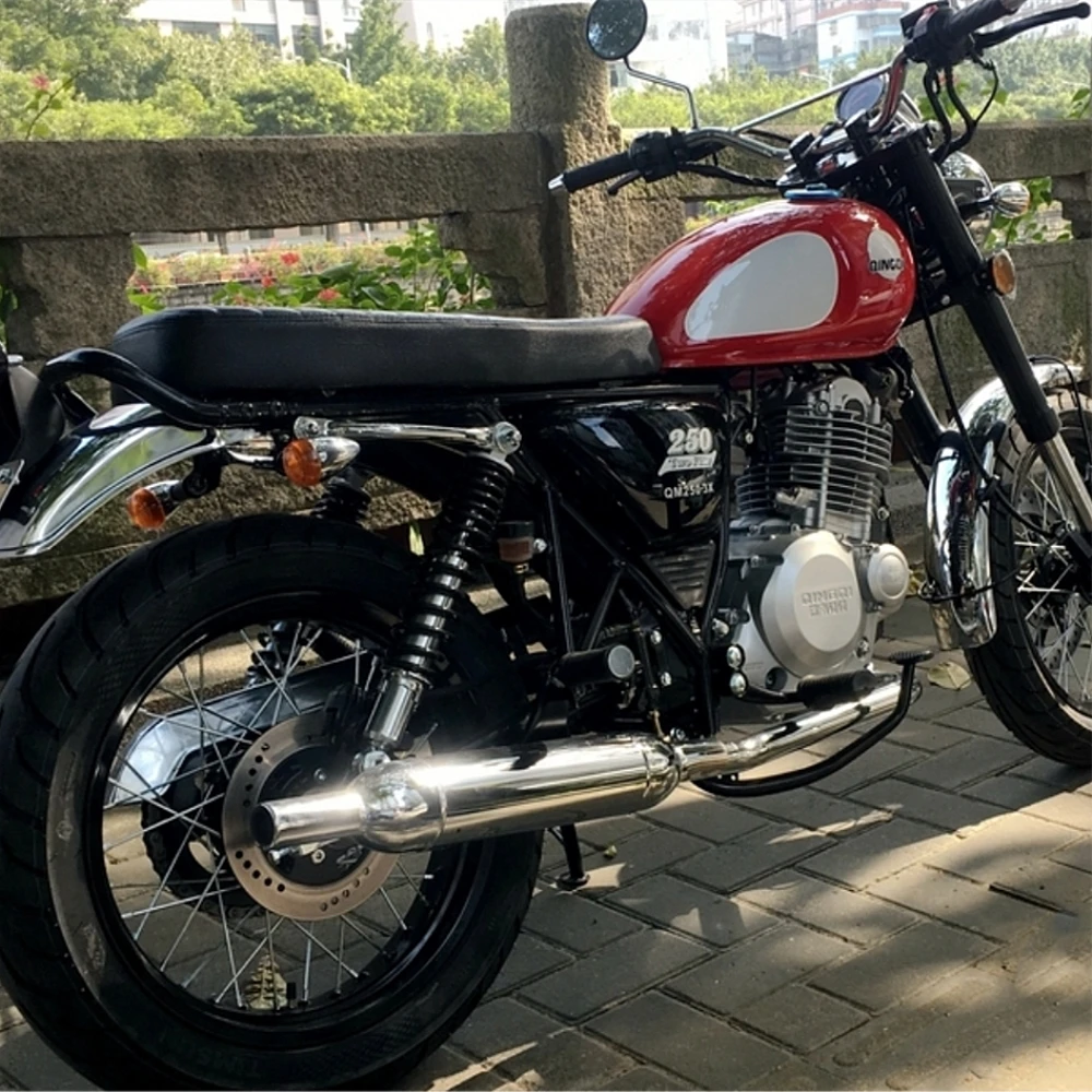 64 см винтажный мотоцикл на заказ Ретро желтый гусеница полоса плоская Двойная