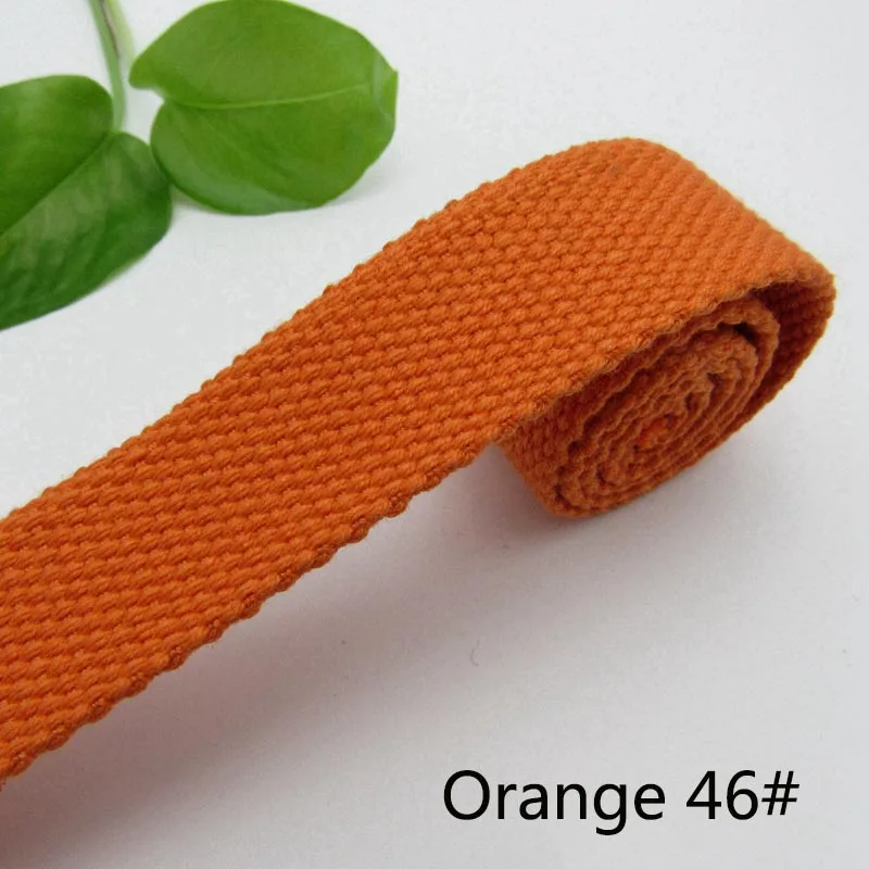 orange 3 метра 50 мм толщиной 2 мм холст полиэфирная хлопчатобумажная тканая лента Этикетка Лента для сумок лямка для рюкзака ремешок Привязка смещения ленты DIY шитье ремесло - Цвет: orange