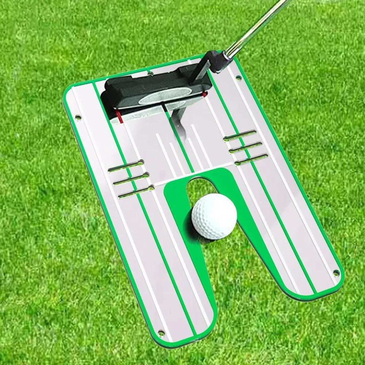 Golf Putting Alignment Mirror Acrylic Putting Practice Mirror Portable Golf Swing Training Aid Trainer For Golf Accessories