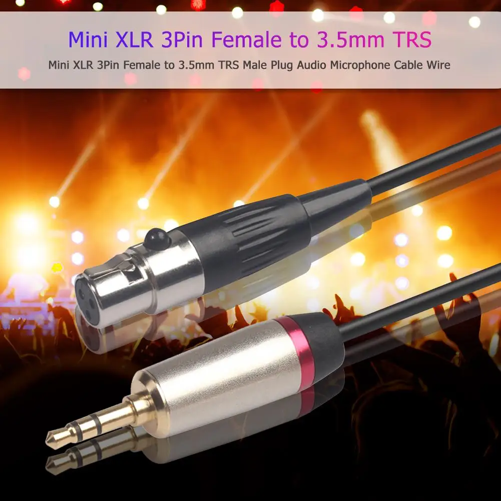 Разъем 3 5 мм для 3pin Mini XLR Female BM800 PC наушники миксер Микрофон Стерео усилитель
