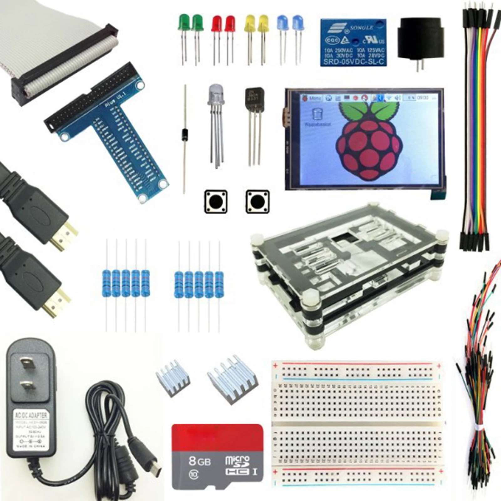 Raspberry Pi 3B 3 B + (B Plus) 5 дюймовый HDMI сенсорный экран комплект без материнской платы |