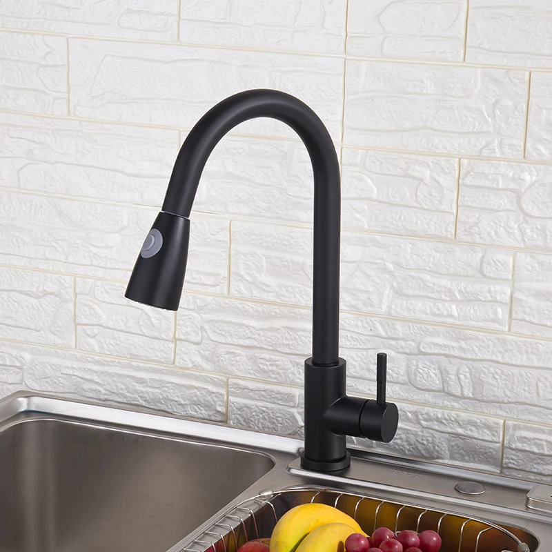 Кухонный кран из нержавеющей стали кухонный с одной ручкой вращающийся для