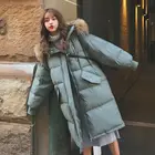 Парка HStar Женская на осень и зиму, винтажное пальто с хлопковым пухом, теплая, толстая, длинная, большого размера