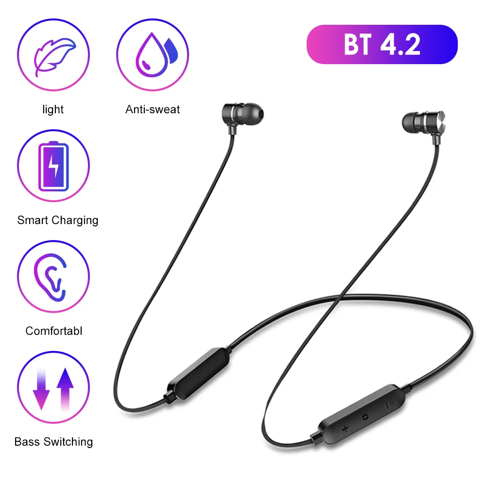 H8 беспроводные BT музыкальные гарнитуры шейные Висячие стильные спортивные