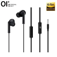 OI J7 Earphone Gaming In Ear Headphone Headset Wired Earphones Noise Cancelling HIFI SOUND with HD Microphone-Black