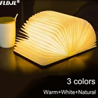 Портативный 3D Креативный светодиодный ночник для книг, деревянный магнитный складной настольный светильник с USB-зарядкой, украшение для дома, 3 цвета