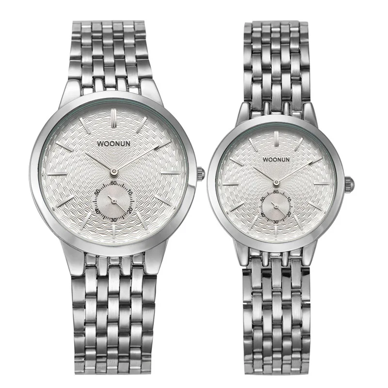 

Couple Watch Fashion Casual Watches Men Women Quartz Wristwatches Stainless Steel Small Seconds Watches reloj hombre reloj mujer