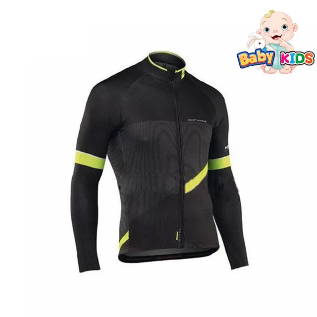 Winter Kids Shirt Детская одежда Ropa Ciclismo с длинным рукавом, комплекты из Джерси для велоспорта, осенние дышащие детские костюмы для велоспорта, одежда для велоспорта для мальчиков - Цвет: Winter Kids Shirt