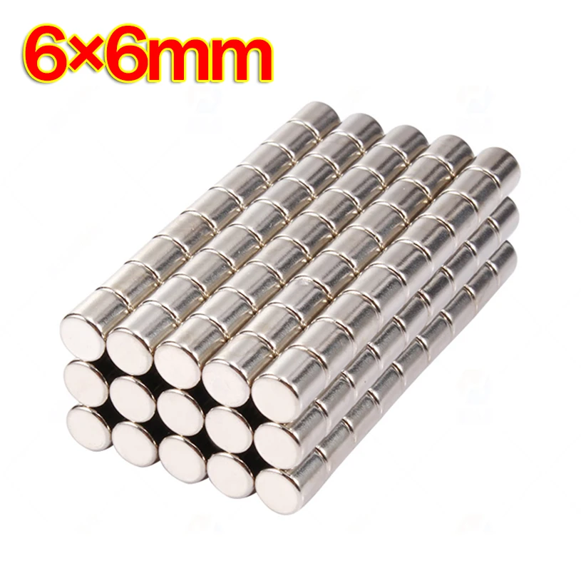 

10~5000Pcs 6x6mm Small N35 Round Magnet 6*6 mm Neodymium Magnet Permanent NdFeB Super Strong Powerful Magnets 6x6 mm 6×6 mm