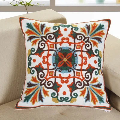 19 Хлопок с цветочной вышивкой узор наволочка 45*45 см наволочка Cojines Decorativos Para диван год декоративные подушки для дома - Цвет: 19