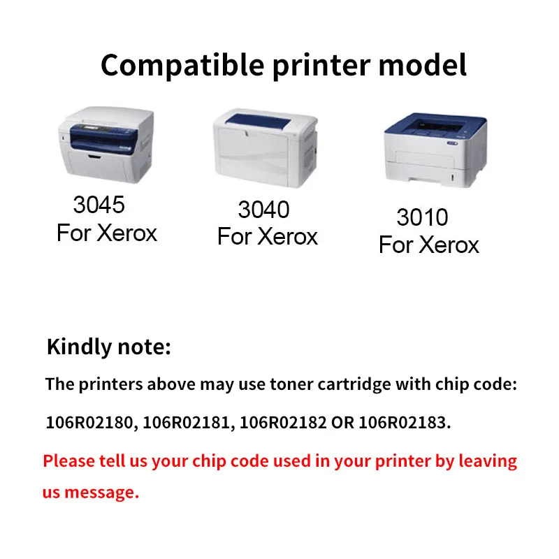 2 шт. для картриджа с тонером xerox Phaser 3010 3040 WorkCentre 3045 3045b 106R02182/106R02183|xerox cartridge|phaser 3010xerox
