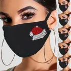 Рождественская женская маска для рта Drill, многоразовые уличные дышащие алмазные маски, ветрозащитные ушные петли, маски для защиты дыхания