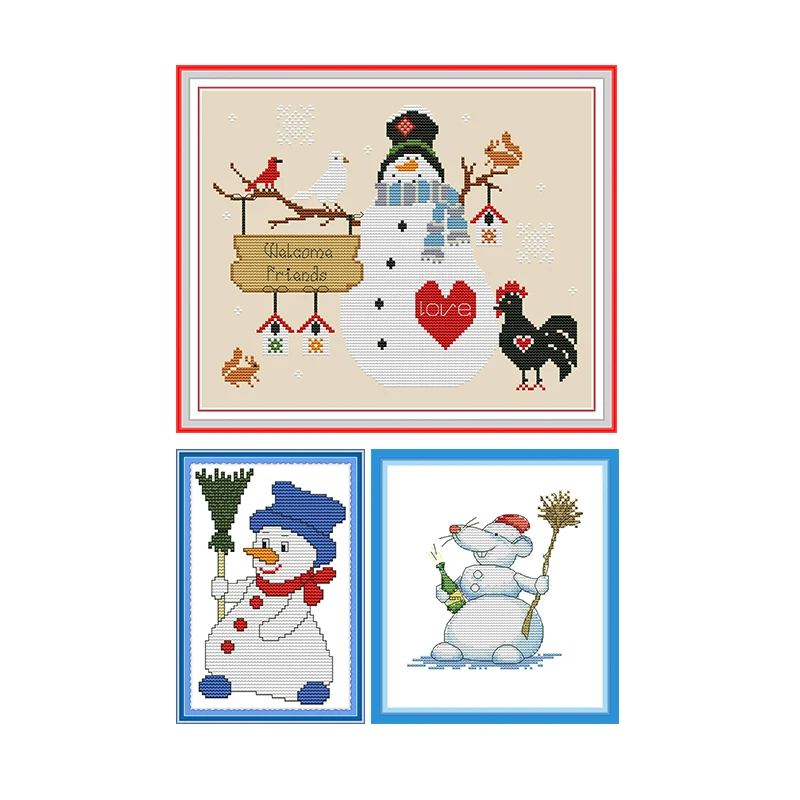 Набор для рукоделия с изображением снеговика из мультфильма сделай сам 11CT14CT