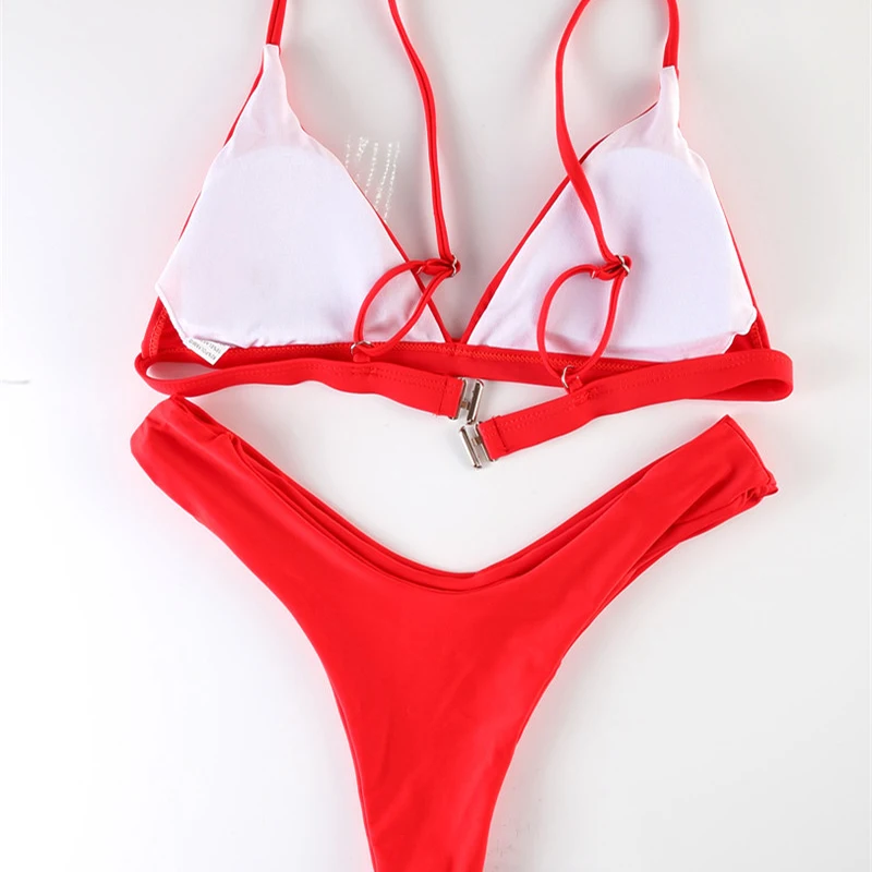

Bikini 2021 Solid Sexy Swimsuit Women Swimwear Push Up Bikinis Set Patchwork Biquini Brazilian Summer Sandy Beach Bathing Suit