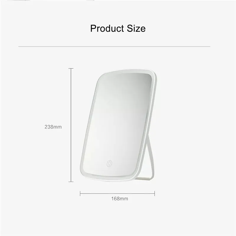 Xiaomi Mijia светодиодный зеркало для макияжа с сенсорным управлением светодиодный светильник с естественным освещением регулируемый угол яркости светильник с длинной батареей li
