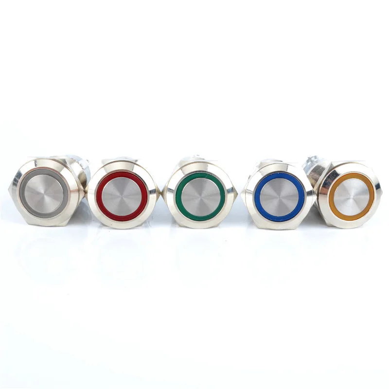 Металлический водонепроницаемый кнопочный переключатель 19 мм для автомобиля ПК