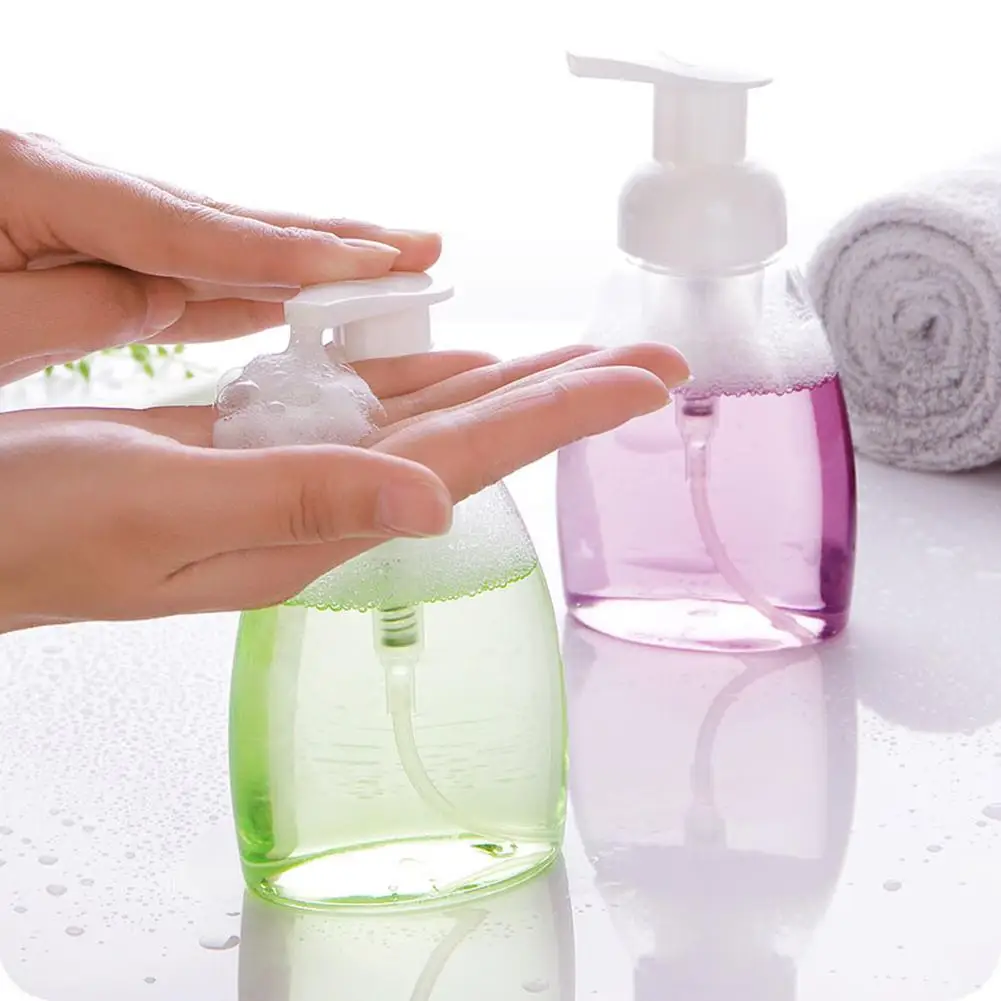 

250ml Clear Travel Refillable Shampoo Lotion Foaming Pump Bottle Soap Dispenser