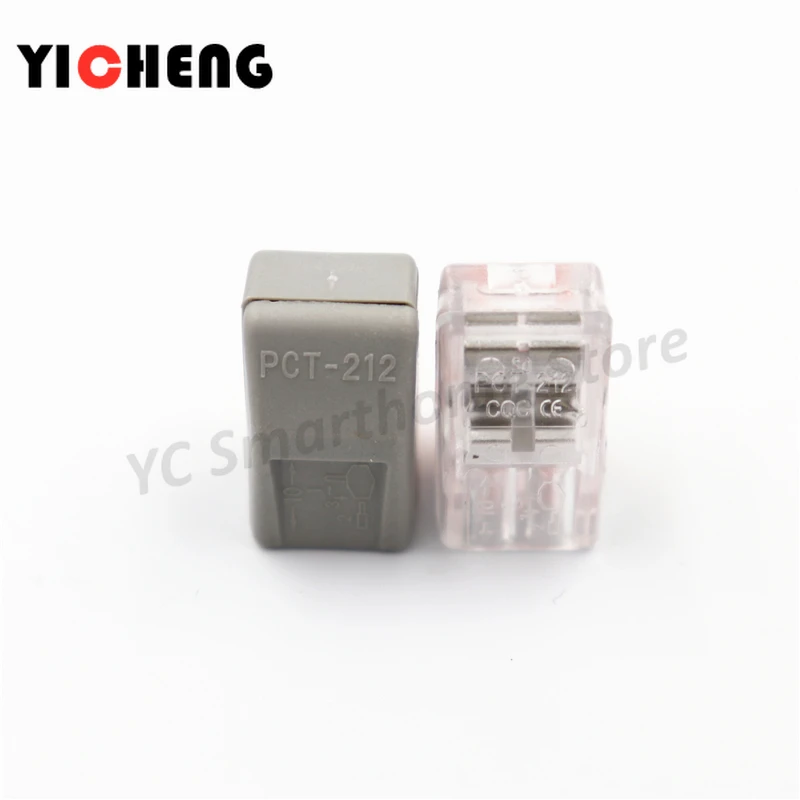 100 шт. Универсальный Компактный проводной соединитель 2-контактный клеммный блок