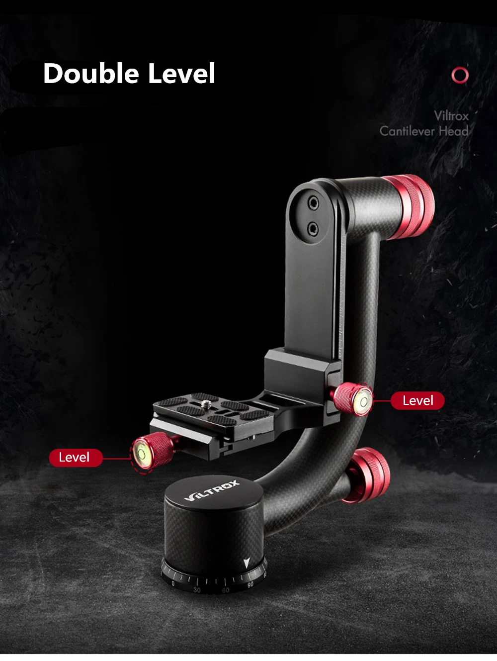 Viltrox VH-20 Pro Heavy Duty из углеродного волокна штатив-Трипод стабилизатор главный Quick Release Plate для телеобъектив фотографии птица