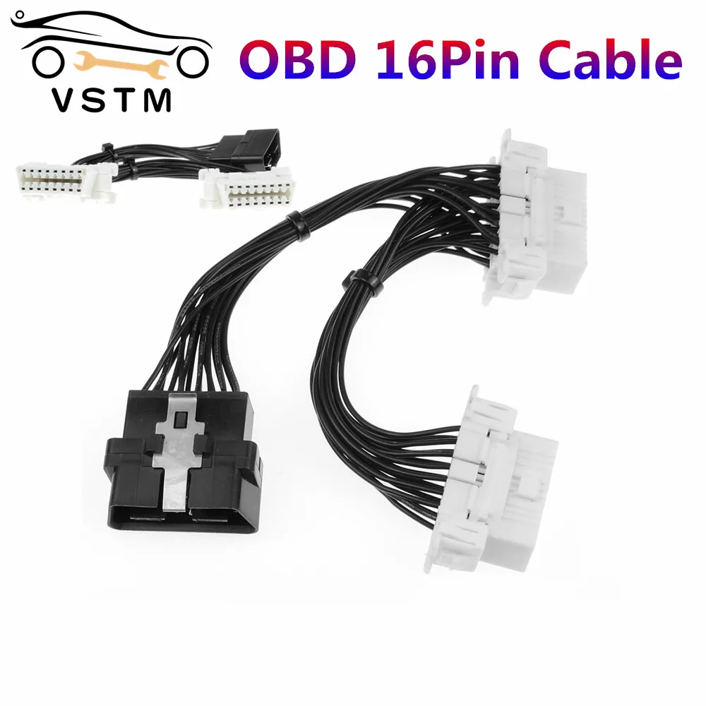 Удлинительный кабель-разветвитель OBD2 16 контактов для ELM327 Icar2 | Автомобили и