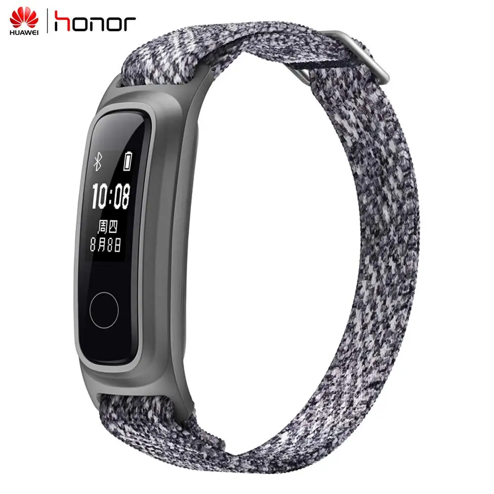 Huawei Honor Band 5 Баскетбол издание ж/металлический ремешок, умный браслет часы AMOLED сердечного ритма фитнес-трекер сна Спорт - Цвет: Grey