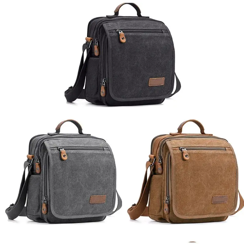 

Men Canvas Handbag Business Shoulder Vintage Messenger Crossbody Bags Satchel