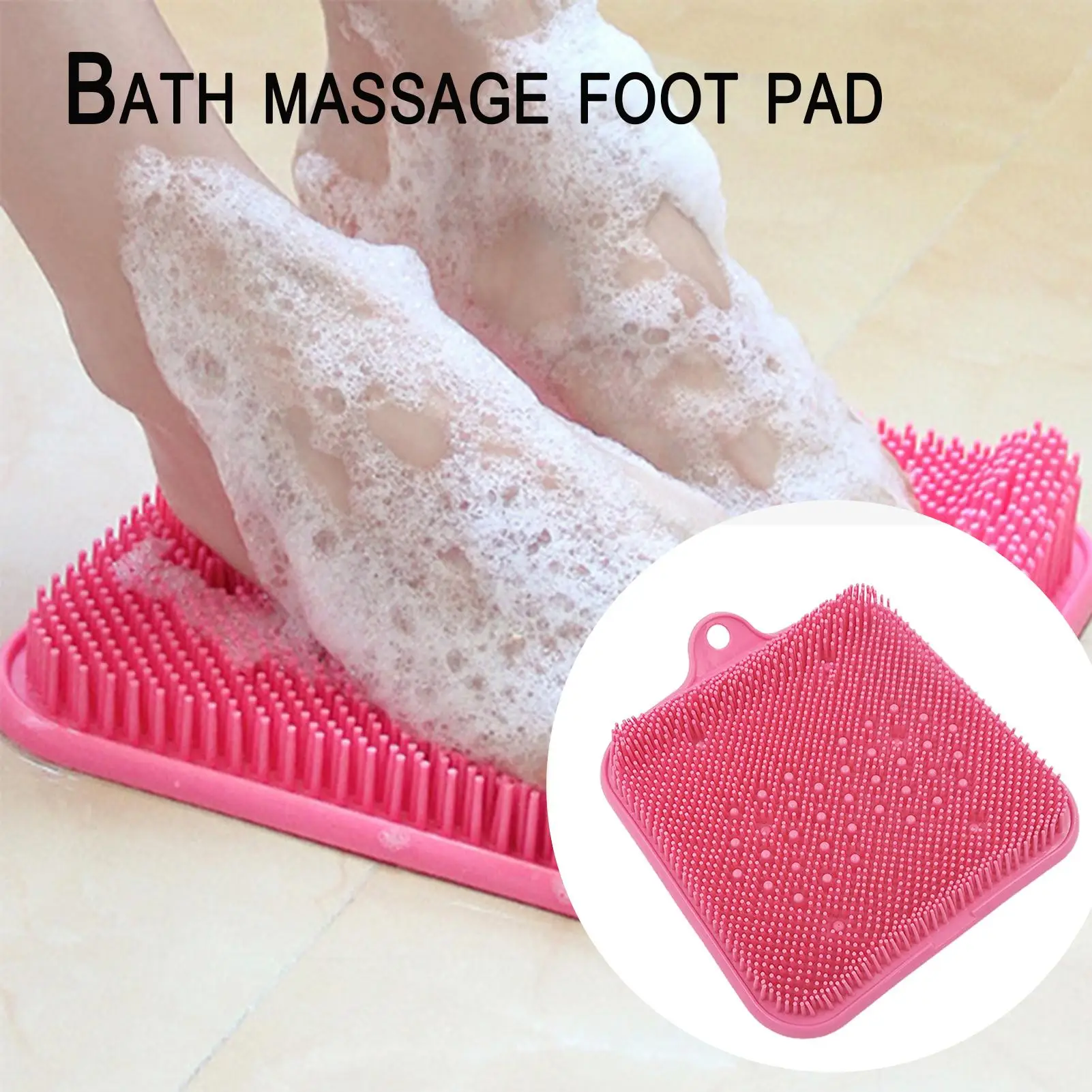 

Квадратная силиконовая Массажная щетка для ванной, для ленивых мытья ног, для очистки омертвевшей кожи, подушка для спины в ванной, душевая ...