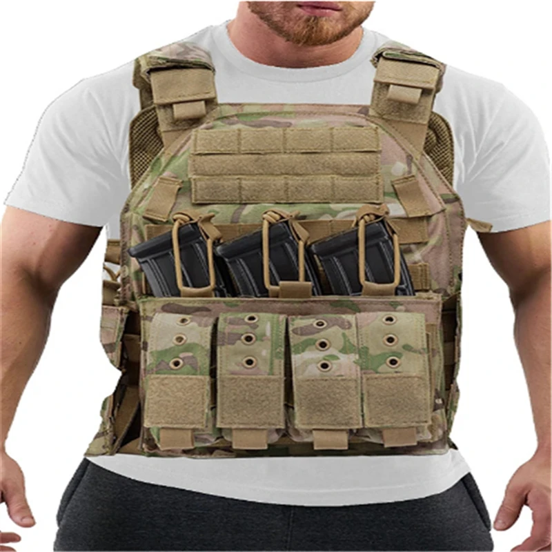 

Повседневная мужская футболка с коротким рукавом, 3D поддельная трехуровневая сумка с принтом, мужская повседневная футболка с коротким рук...