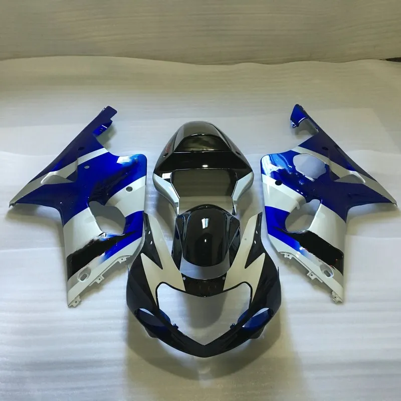 Набор обтекателей для моделей GSXR600 750 01 02 03 GSXR 600 GSX R750 K1 2003 2001 2002 ABS черно голубые