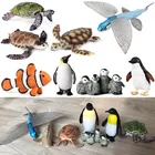 Новая модель искусственных животных, модель пингвина, морская черепаха, рыба, дикие животные, фигурки героев, развивающие игрушки для детей