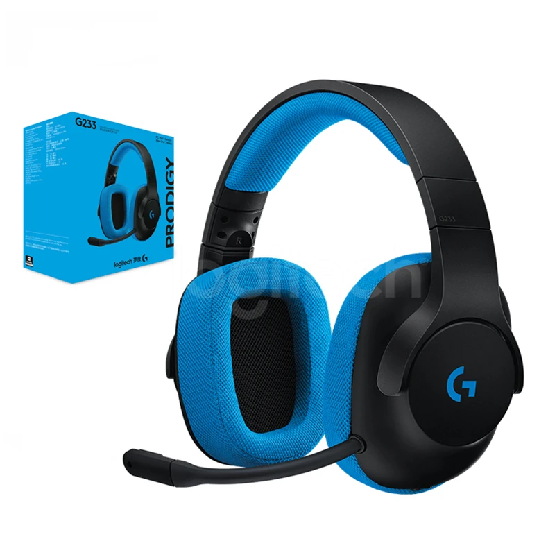 Оригинальные Игровые наушники logitech G233 Conpatible с ПК/PS4/смартфонами и накладками гарнитура с проводным управлением для всех геймеров Microph