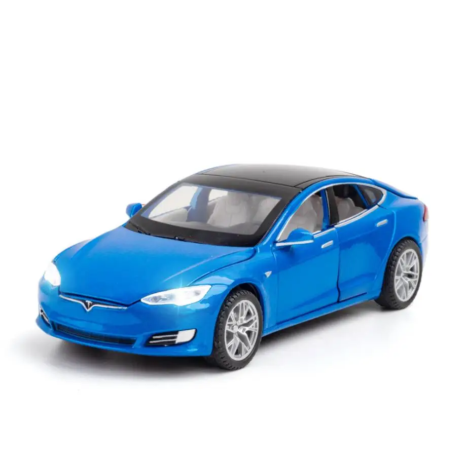 Литый под давлением электрический автомобиль в масштабе 1:32 модель S Tesla