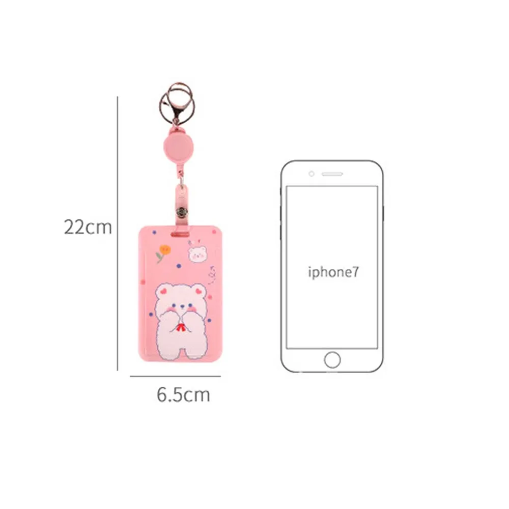 

NEW Cartoon Card Holder Business Badge Card Case Frame ABS Employee Case Cover Student Lanyard ID Name Card Holder