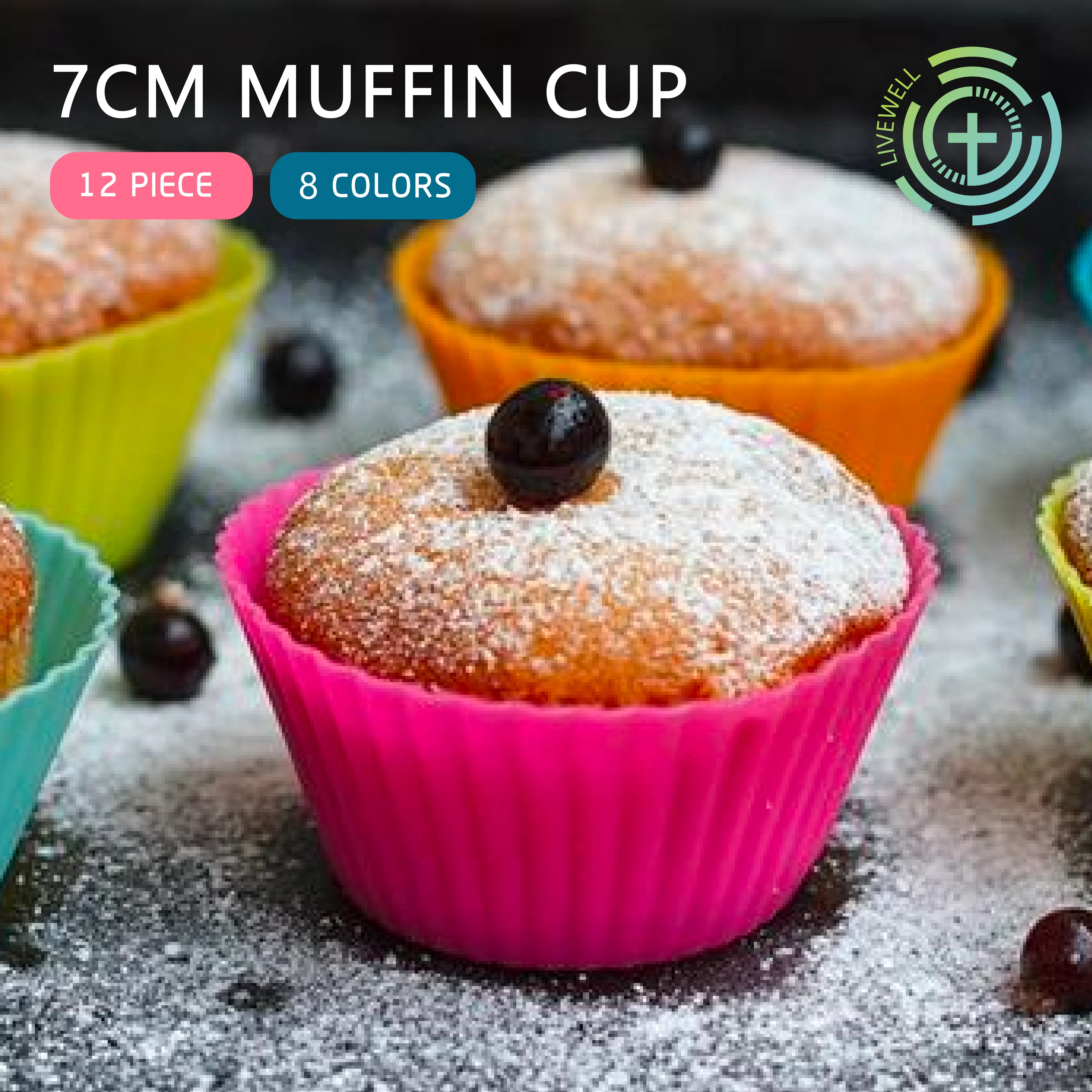 LeFull 12 шт. 7 см чашка для маффинов кухни круглая силиконовая форма выпечки сделай