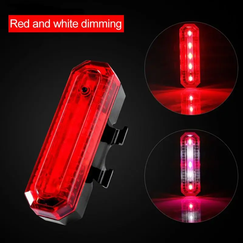 Sepeda Sepeda USB Rechargeable LED Gunung MTB Sepeda Lampu Belakang Belakang Lampu Belakang Lampu Peringatan Lampu Sepeda Aksesoris