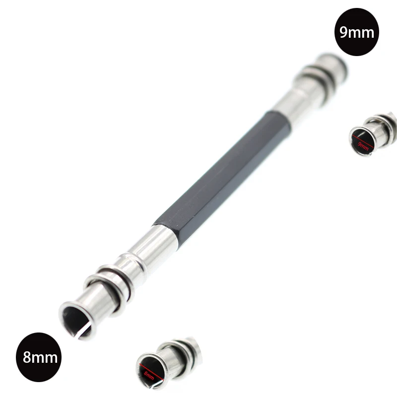 

1pc Metal Stainless Steel Double Head Pencil Extender Pen Lengthened Pen Holder Sketch Pencil Extension Pole Children Stationery