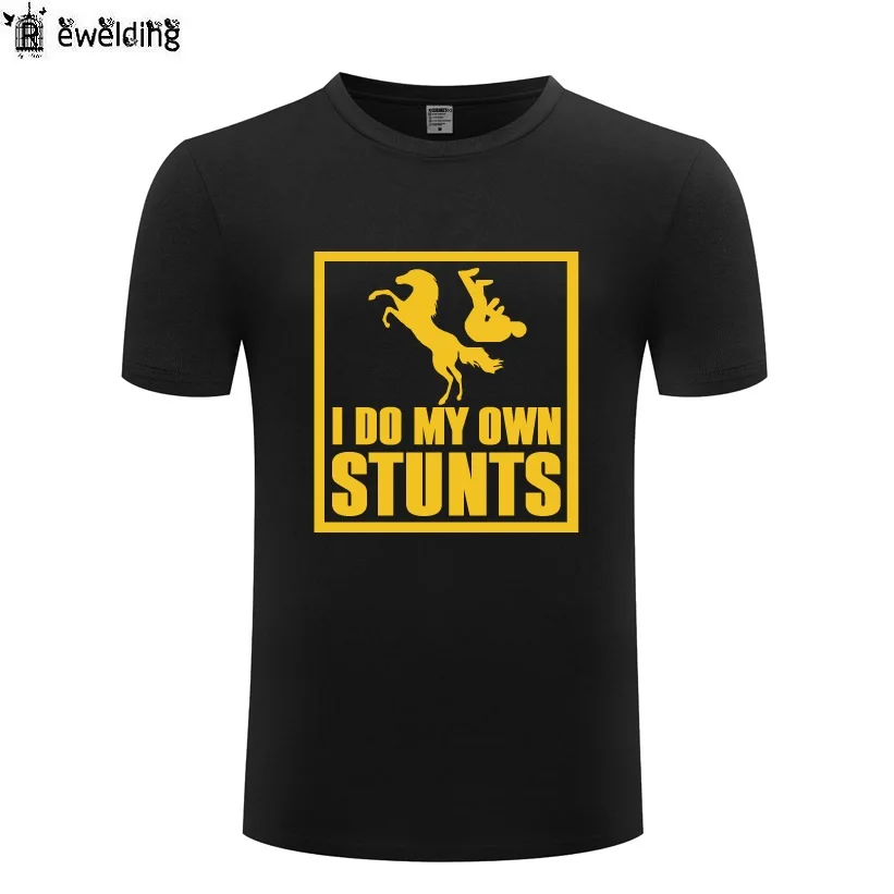 

Забавная футболка I Do My Own, Мужская хлопковая футболка с коротким рукавом и принтом трюков и лошадей, уличная одежда, футболка для фитнеса, му...